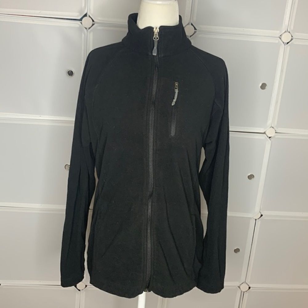 Black Diamond Black Full Zip Fleece Jacket Size Medium
